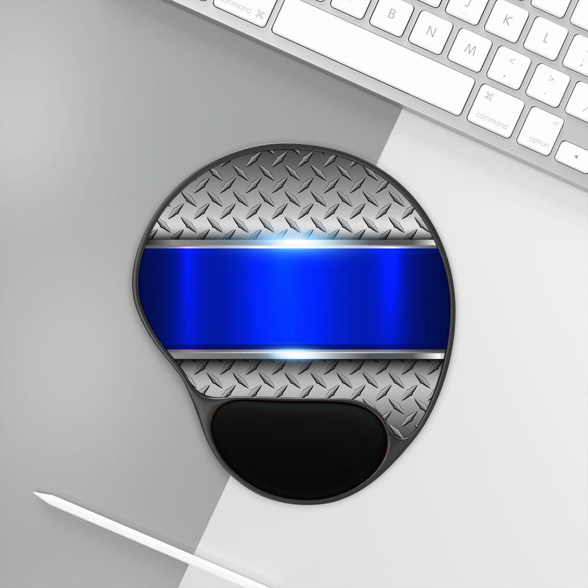 Blue Steel Mouse Pad With Wrist Rest