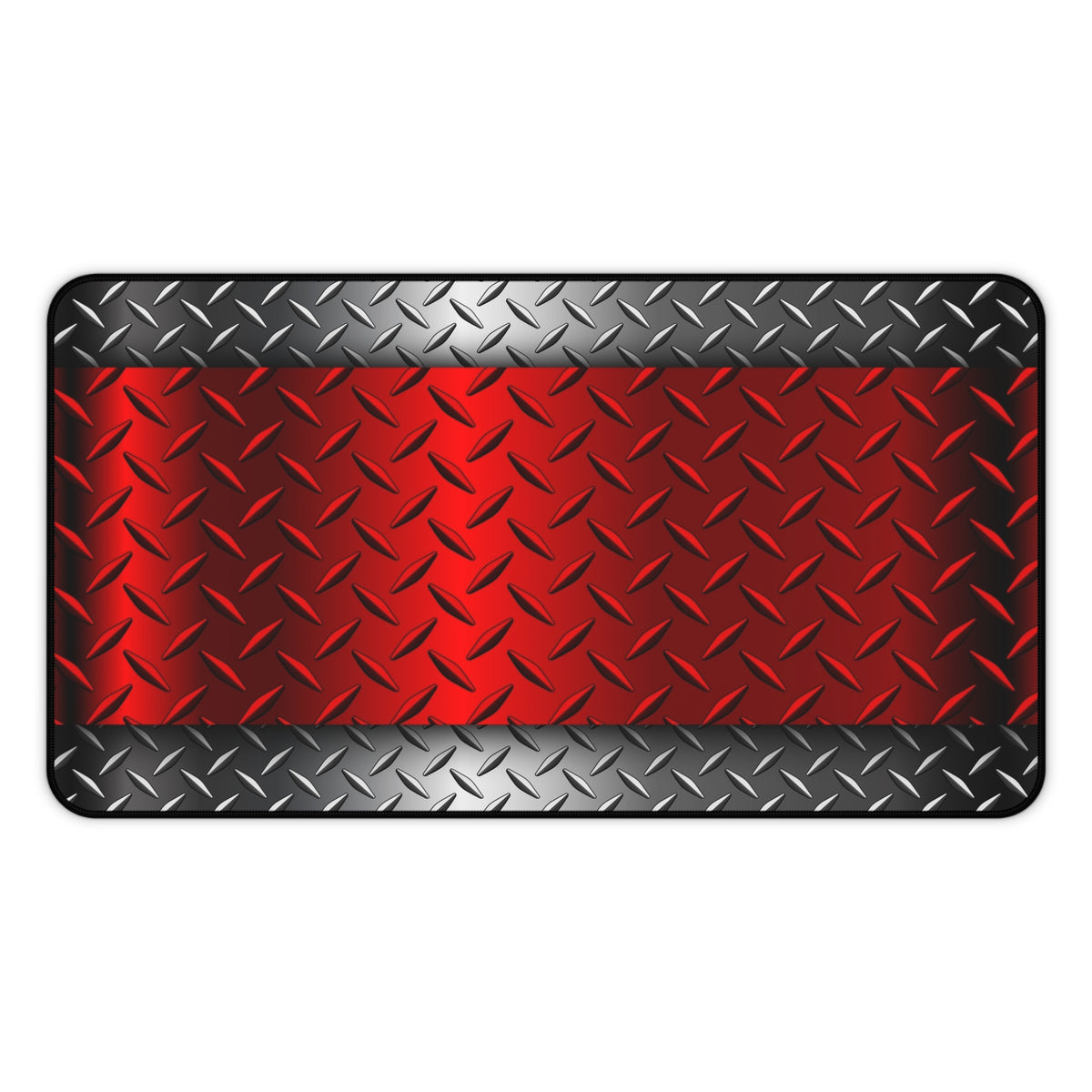Red Steel Desk Mat