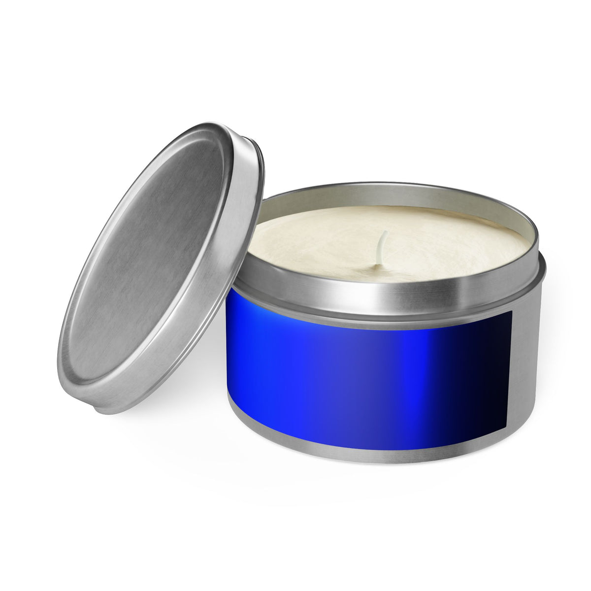 Blue Steel Tin Candles