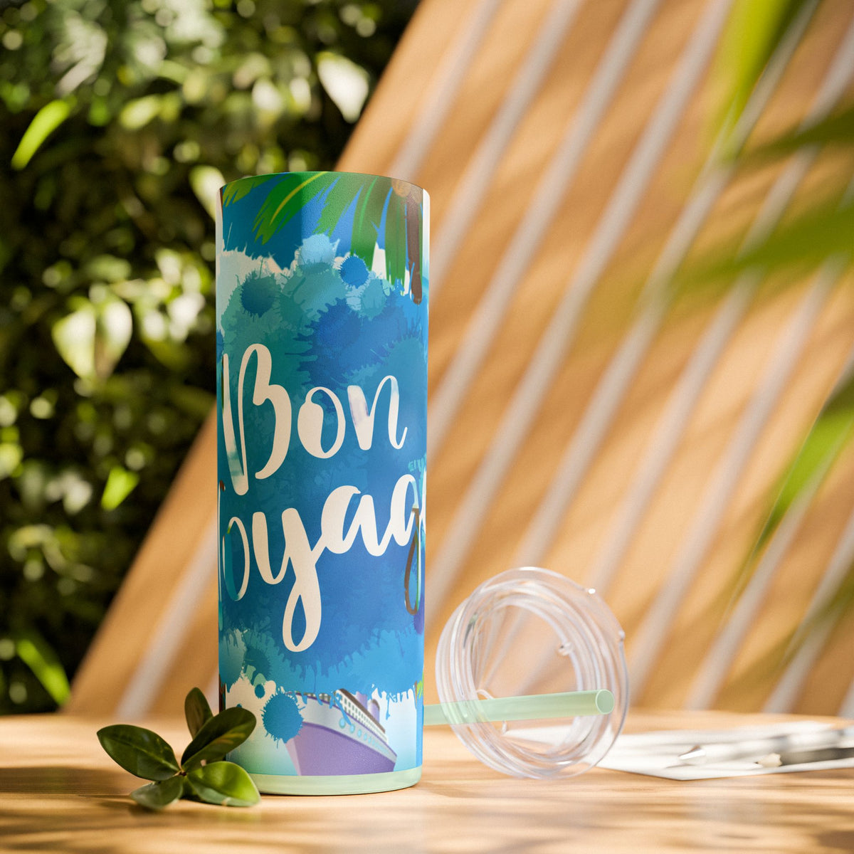 Cruise Chronicles Skinny Tumbler with Straw, 20oz
