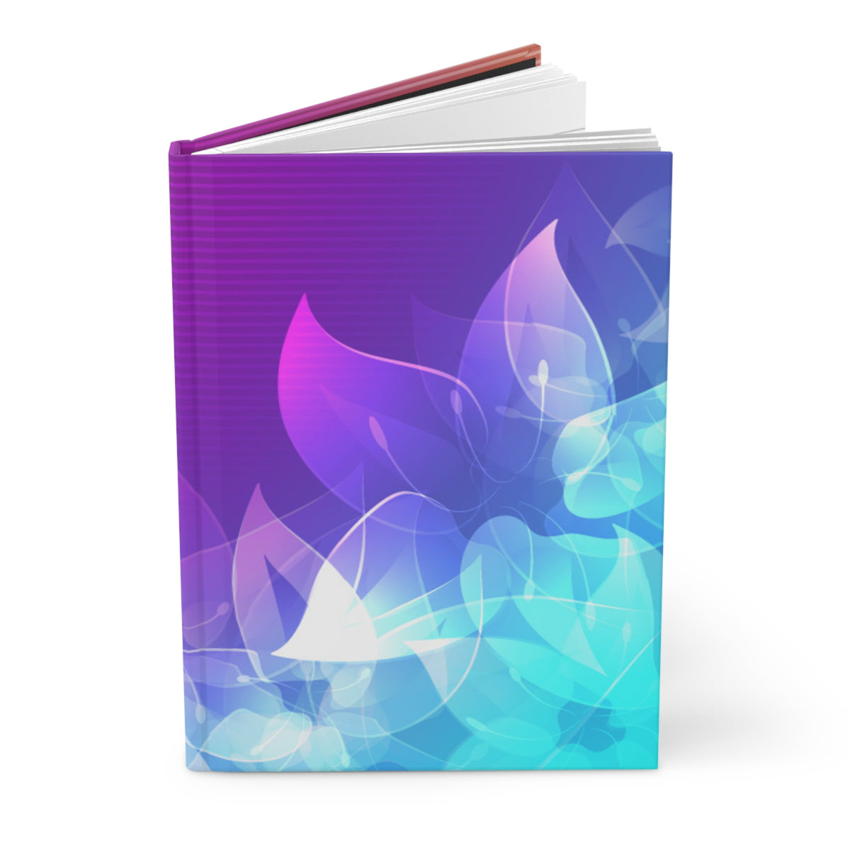 Pink and Aqua Floral Hardcover Journal