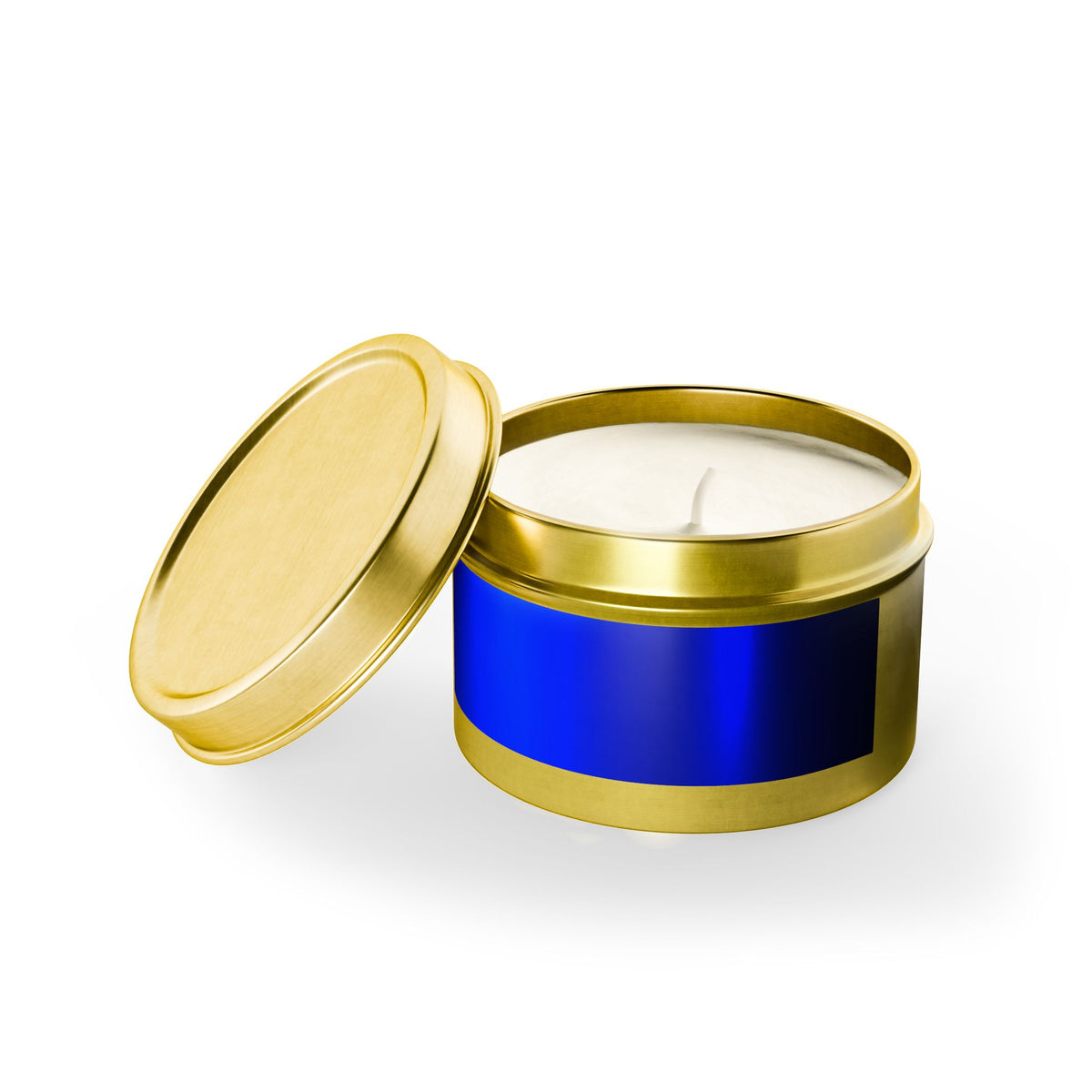 Blue Steel Tin Candles