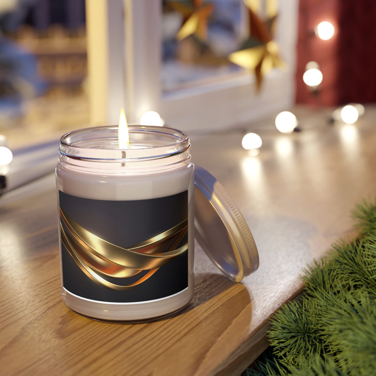 Gold Swirl Scented Candles, 9oz