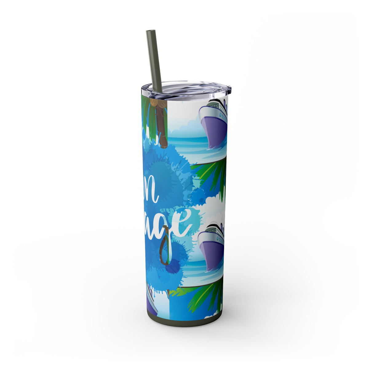 Cruise Chronicles Skinny Tumbler with Straw, 20oz