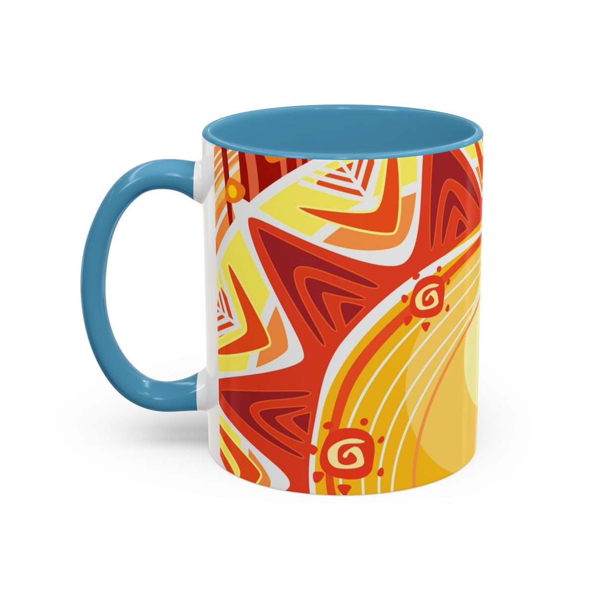African Sun Goddess- Accent Coffee Mug — Colorful Tribal Art 11/15oz