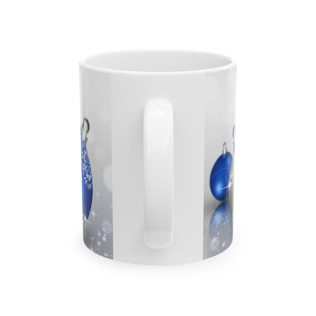 Silver & Blue Bells Ceramic Mug, (11oz, 15oz)