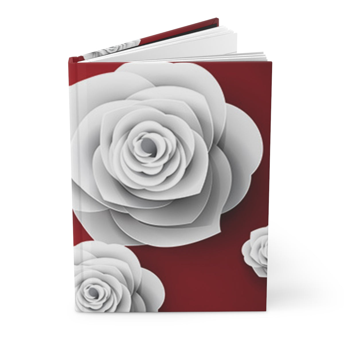 Crimson Blooms Hardcover Journal