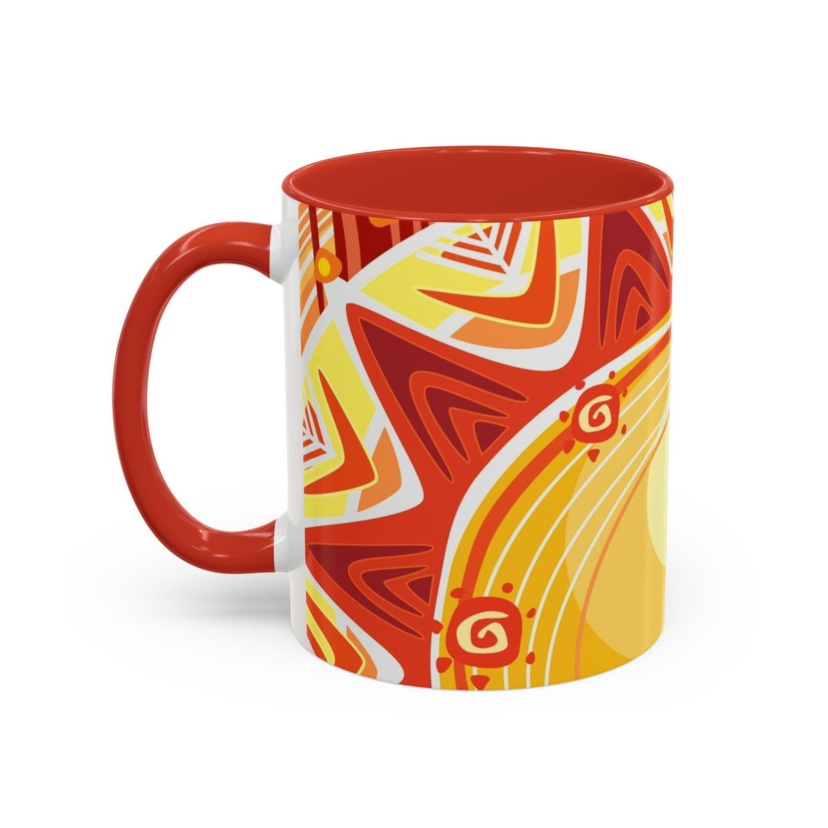 African Sun Goddess- Accent Coffee Mug — Colorful Tribal Art 11/15oz