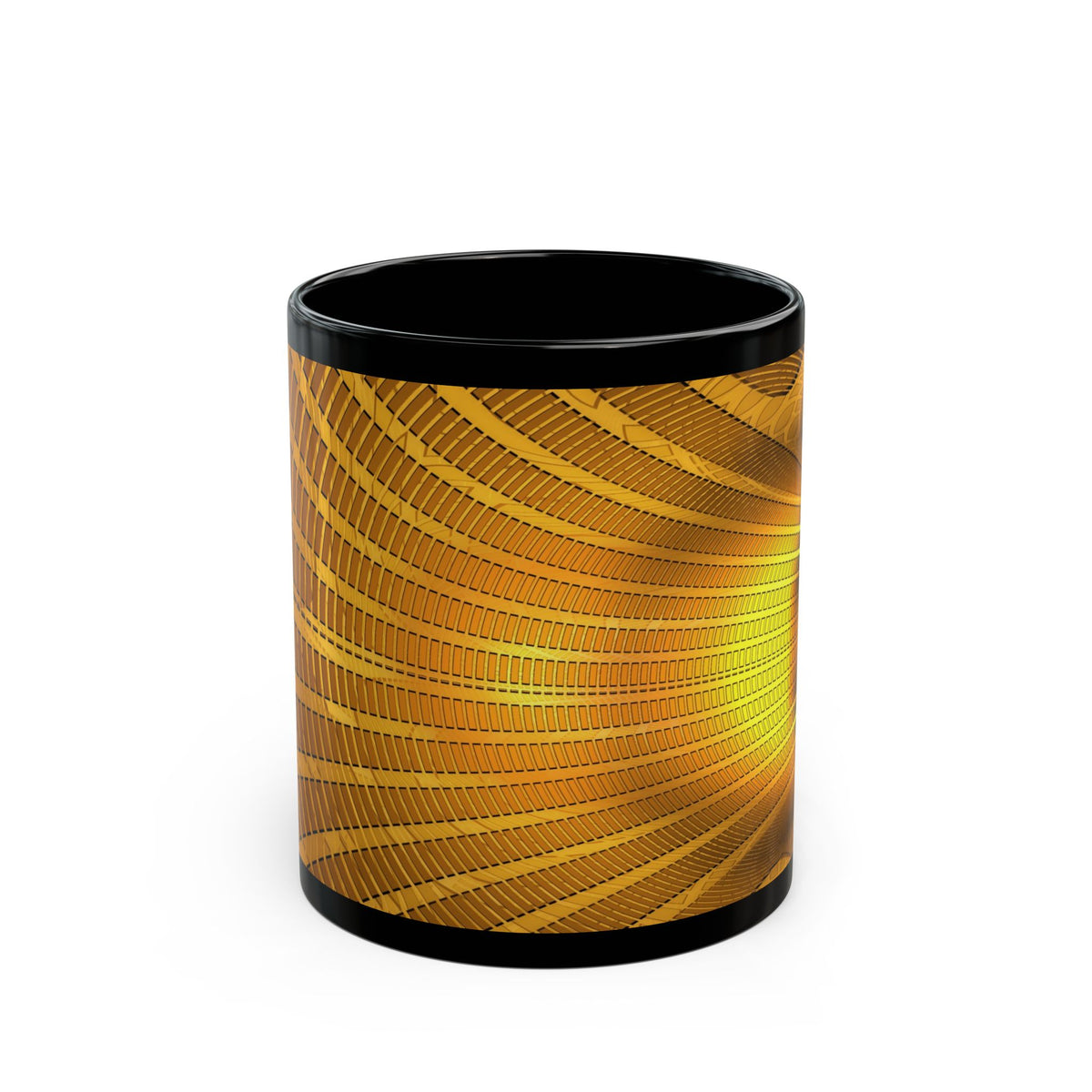 Golden Vortex Black Mug (11oz, 15oz)