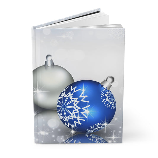 Silver & Blue Bells Hardcover Journal