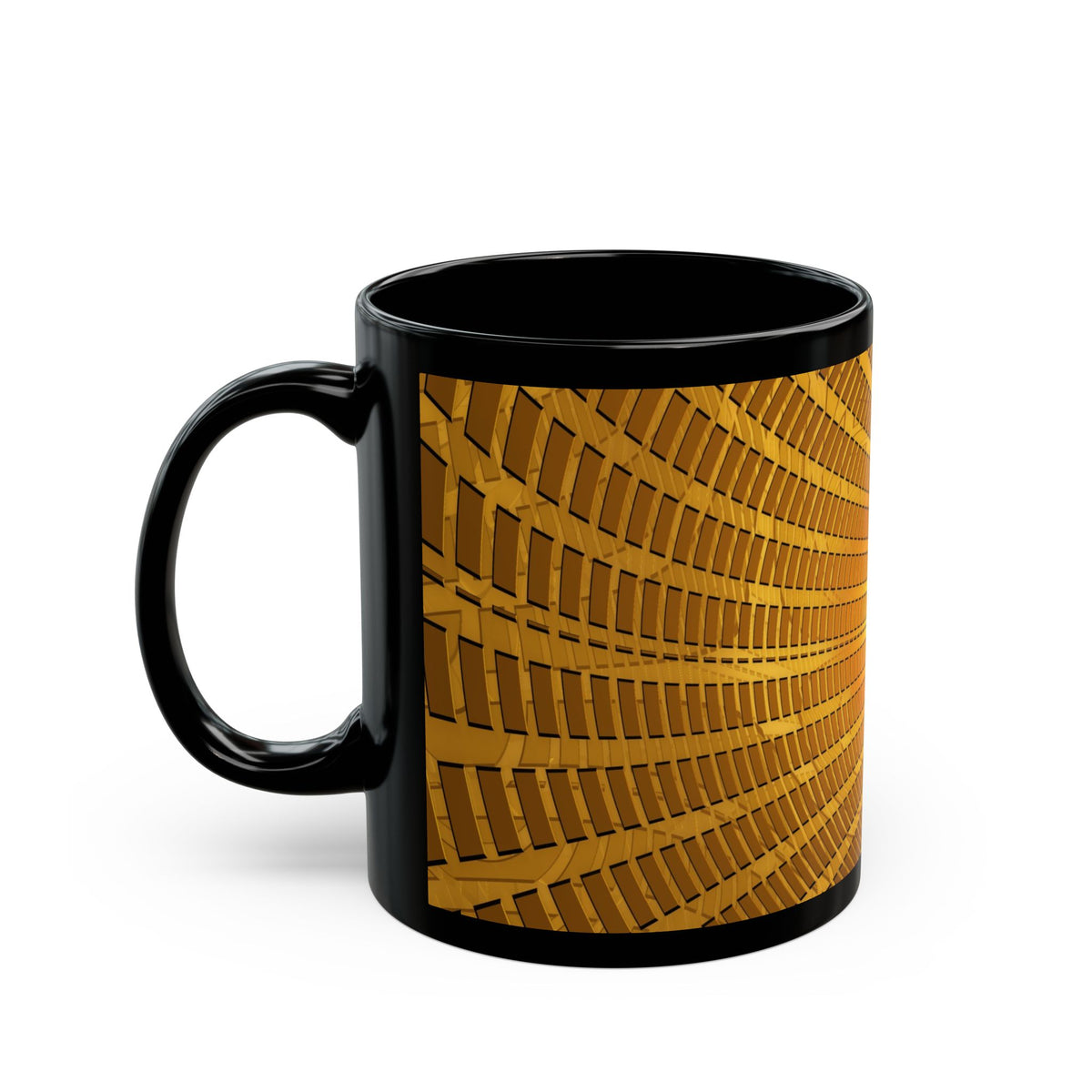 Golden Vortex Black Mug (11oz, 15oz)