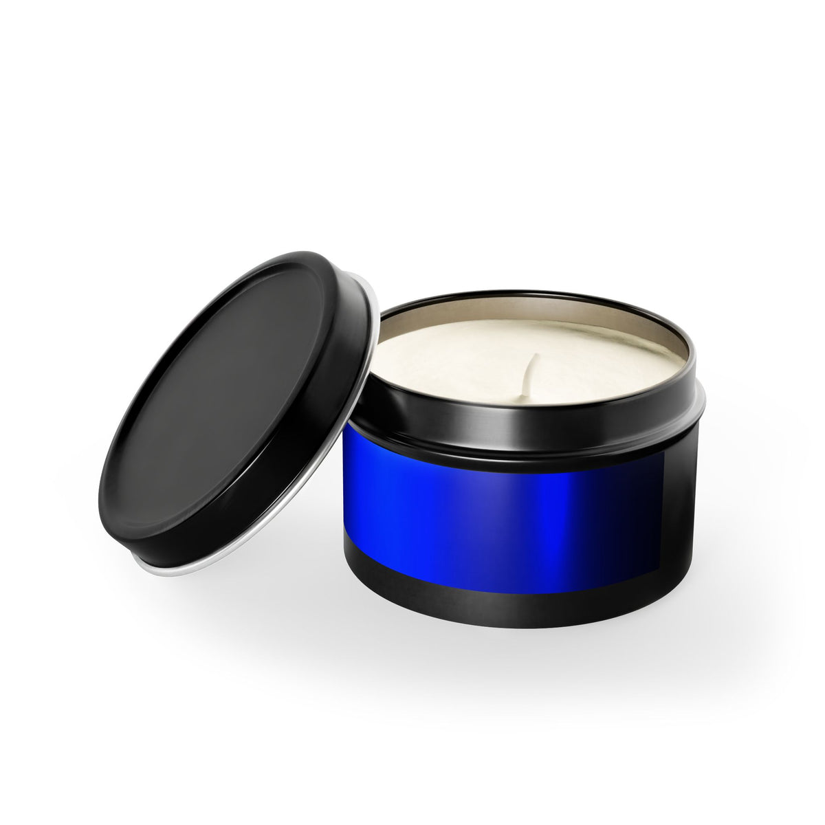 Blue Steel Tin Candles