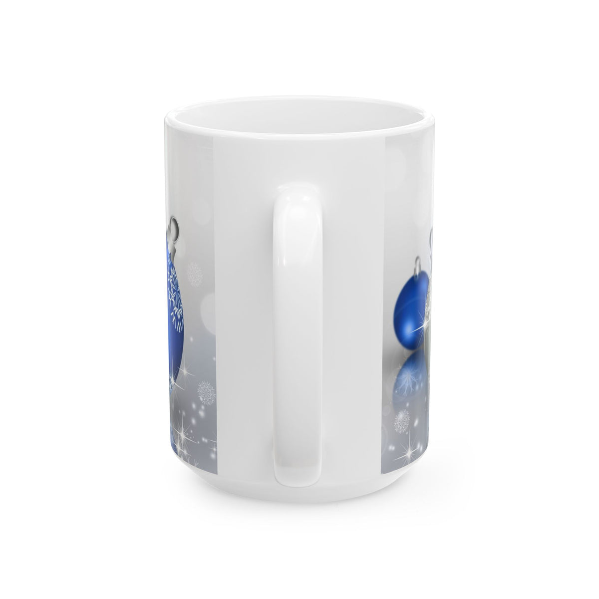 Silver & Blue Bells Ceramic Mug, (11oz, 15oz)