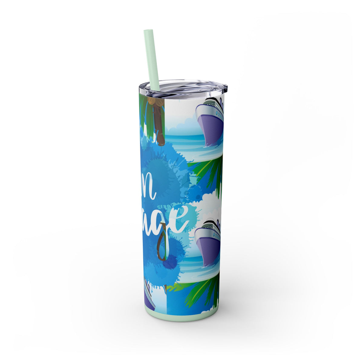 Cruise Chronicles Skinny Tumbler with Straw, 20oz