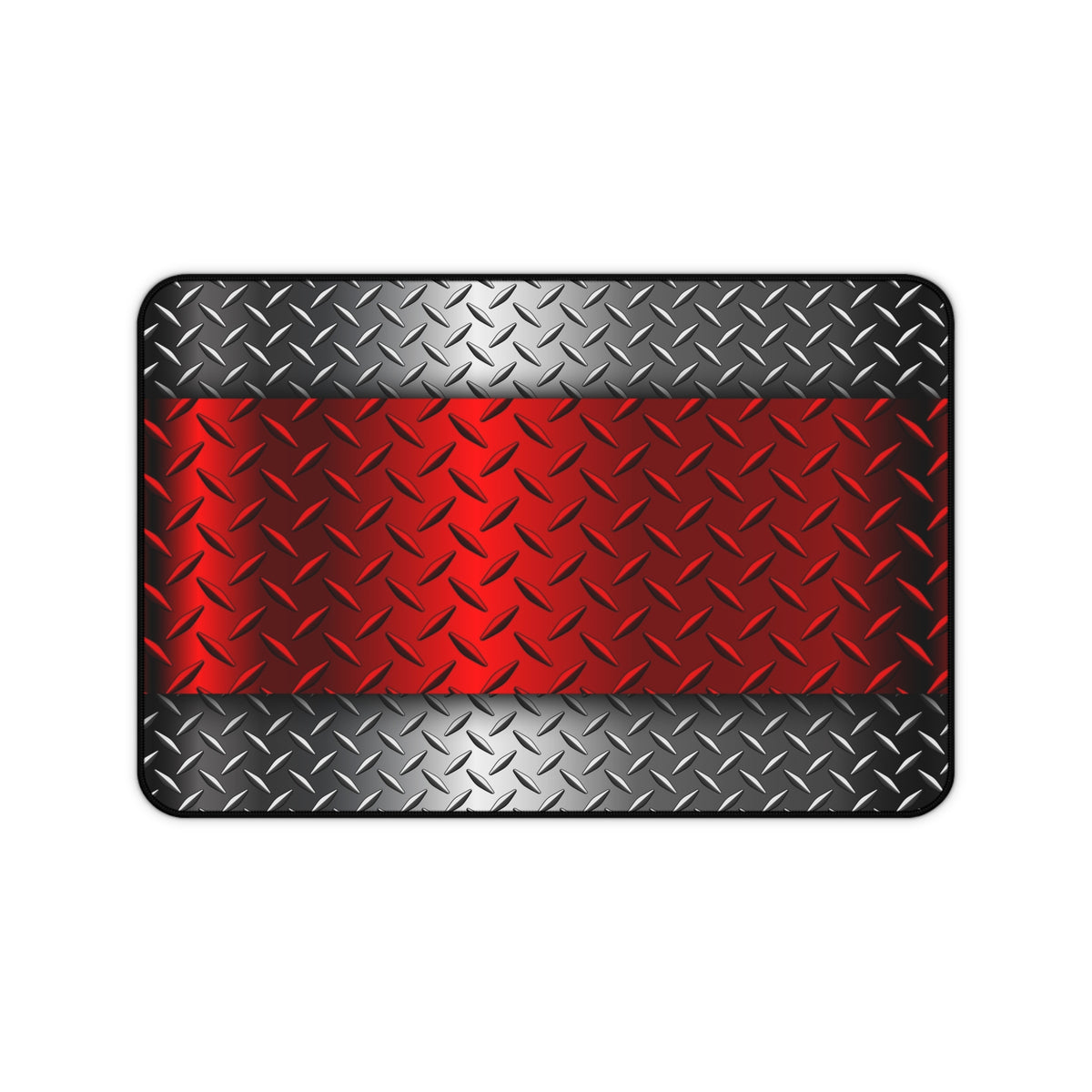 Red Steel Desk Mat