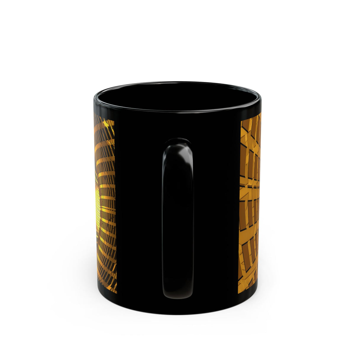Golden Vortex Black Mug (11oz, 15oz)