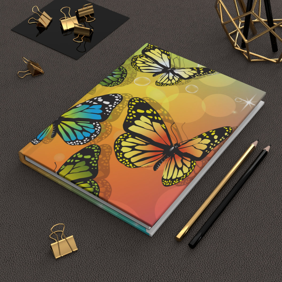 Multicolor Flutter Hardcover Journal