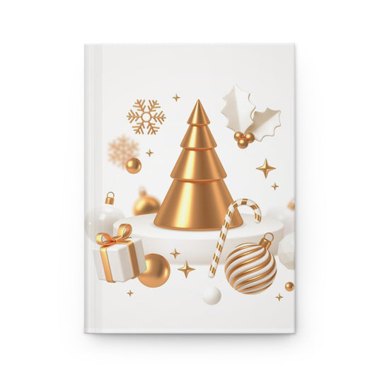 Golden Christmas Hardcover Journal