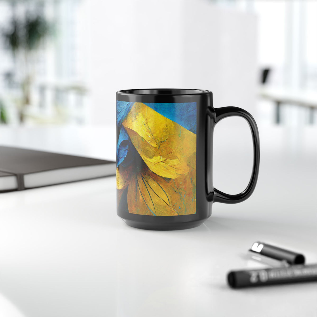 Morning Glory Black Mug (11oz, 15oz)