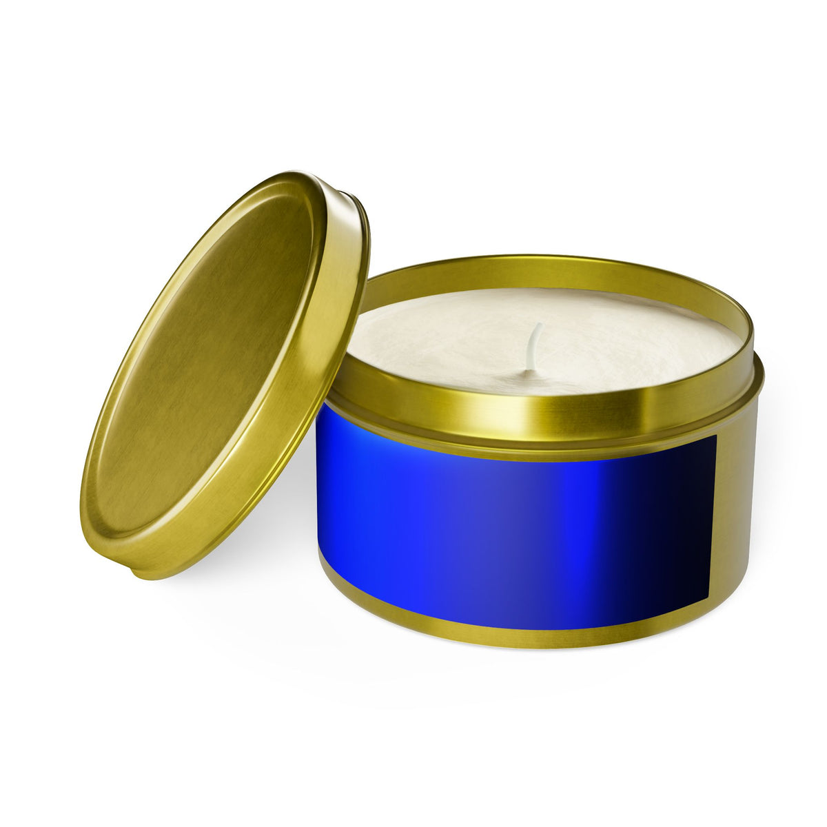 Blue Steel Tin Candles