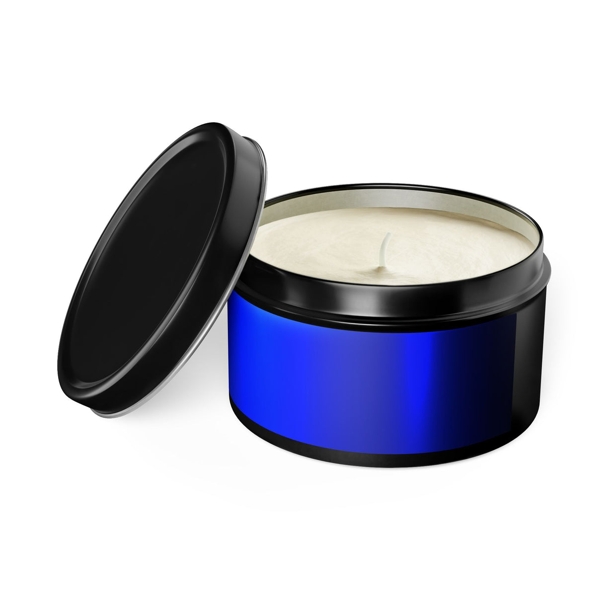 Blue Steel Tin Candles