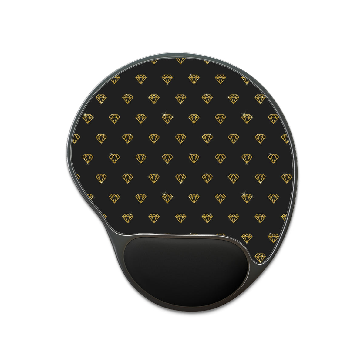 Black Diamond Mouse Pad With Wrist Rest