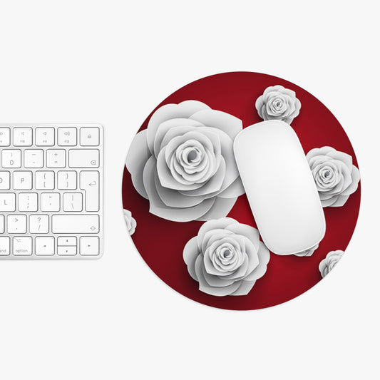 Crimson Blooms Mouse Pad