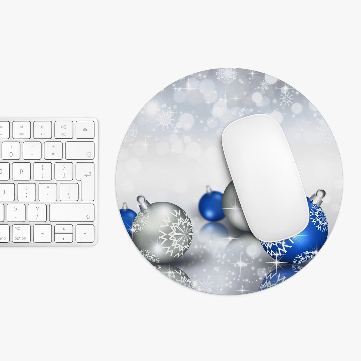 Silber and Blue Bells Mouse Pad
