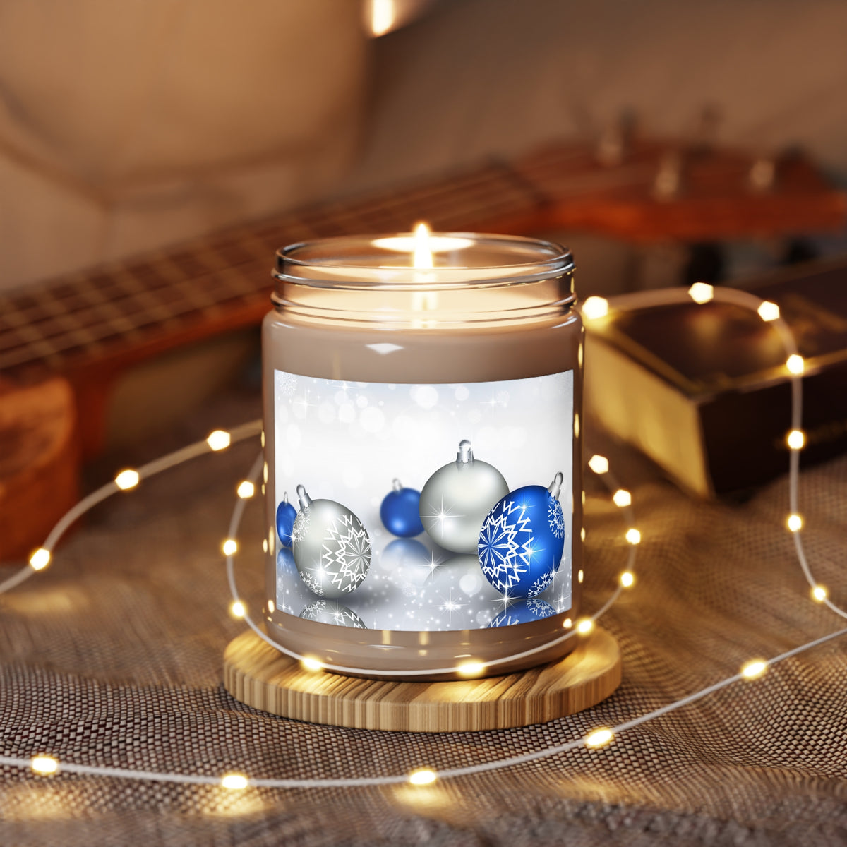 Silver & Blue Bells Scented Candles, 9oz