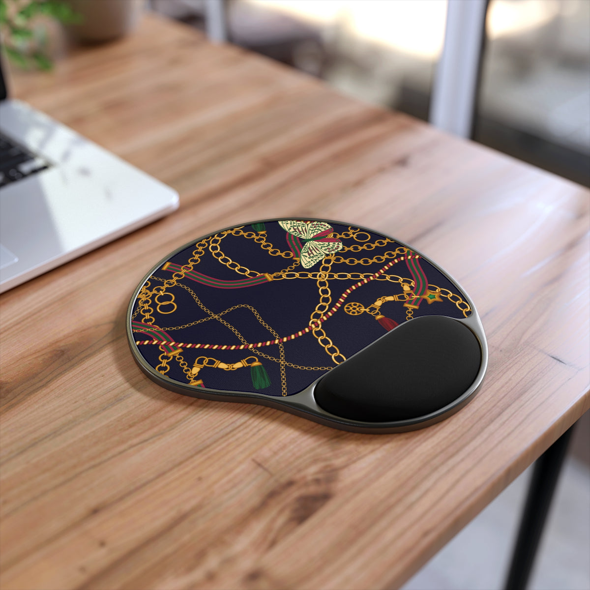 Captive Butterfly Mouse Pad With Wrist Rest