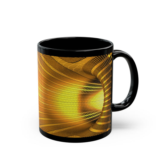 Golden Vortex Black Mug (11oz, 15oz)