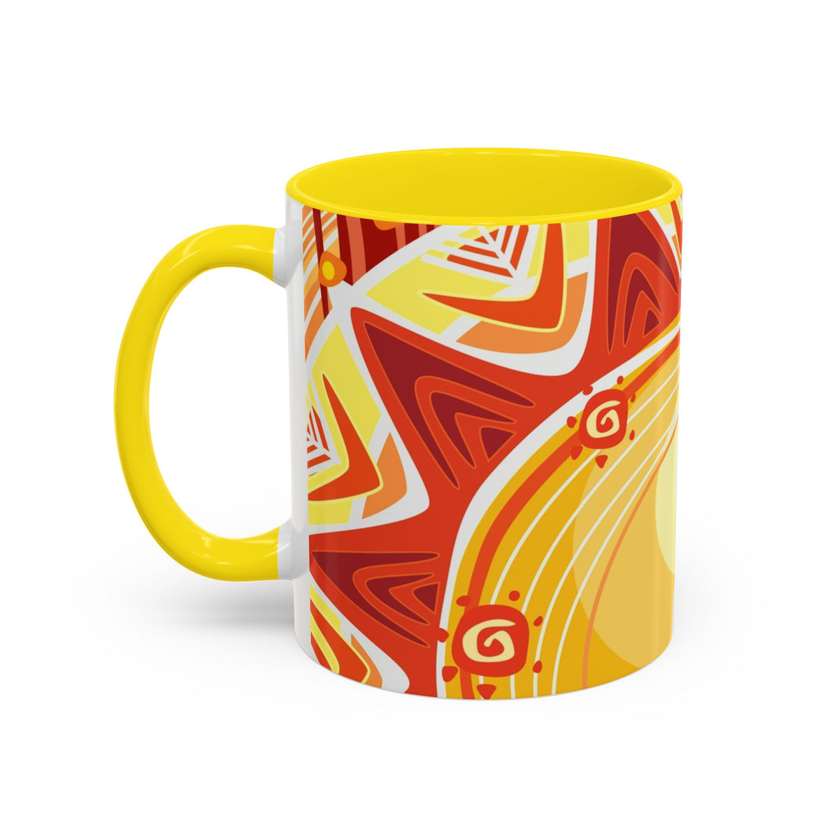 African Sun Goddess- Accent Coffee Mug — Colorful Tribal Art 11/15oz