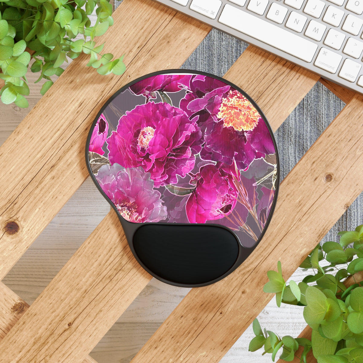 Radiant Petal Mouse Pad With Wrist Rest