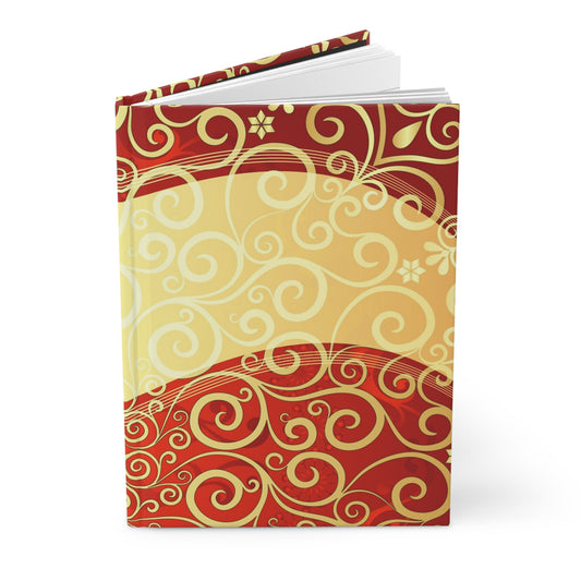 Red and Gold Hardcover Journal