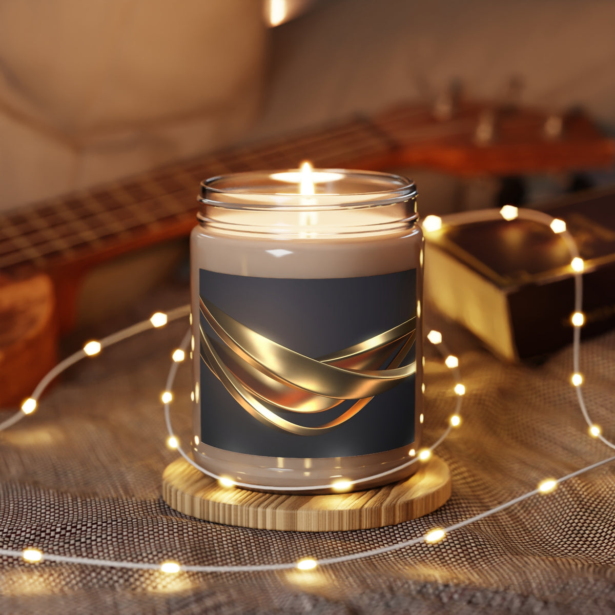 Gold Swirl Scented Candles, 9oz