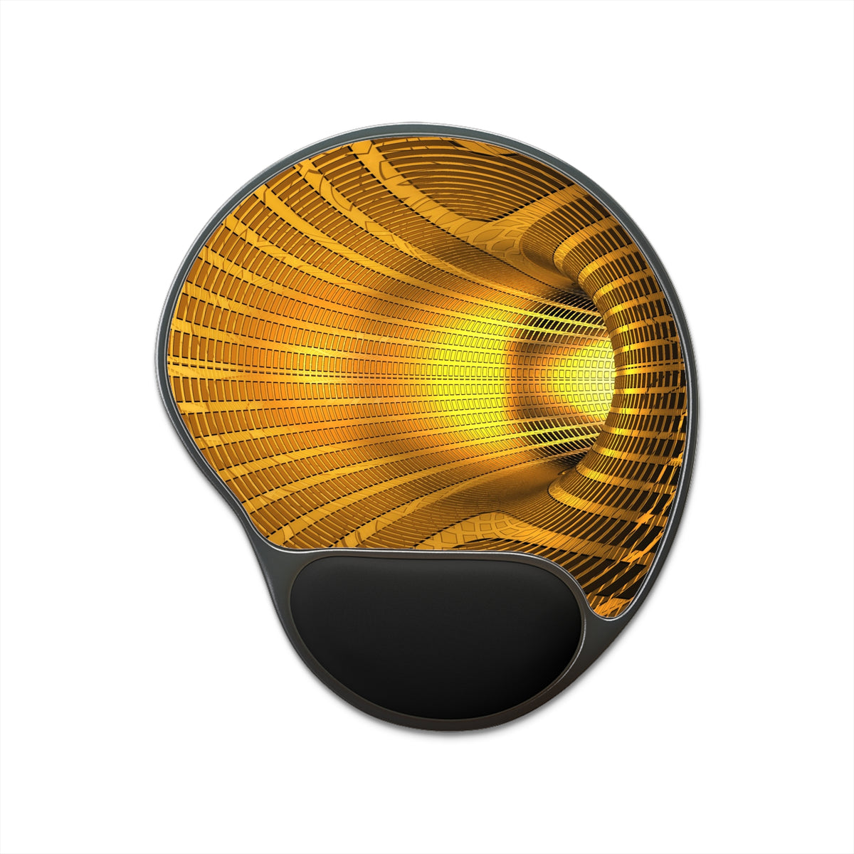 Golden Vortex Mouse Pad With Wrist Rest