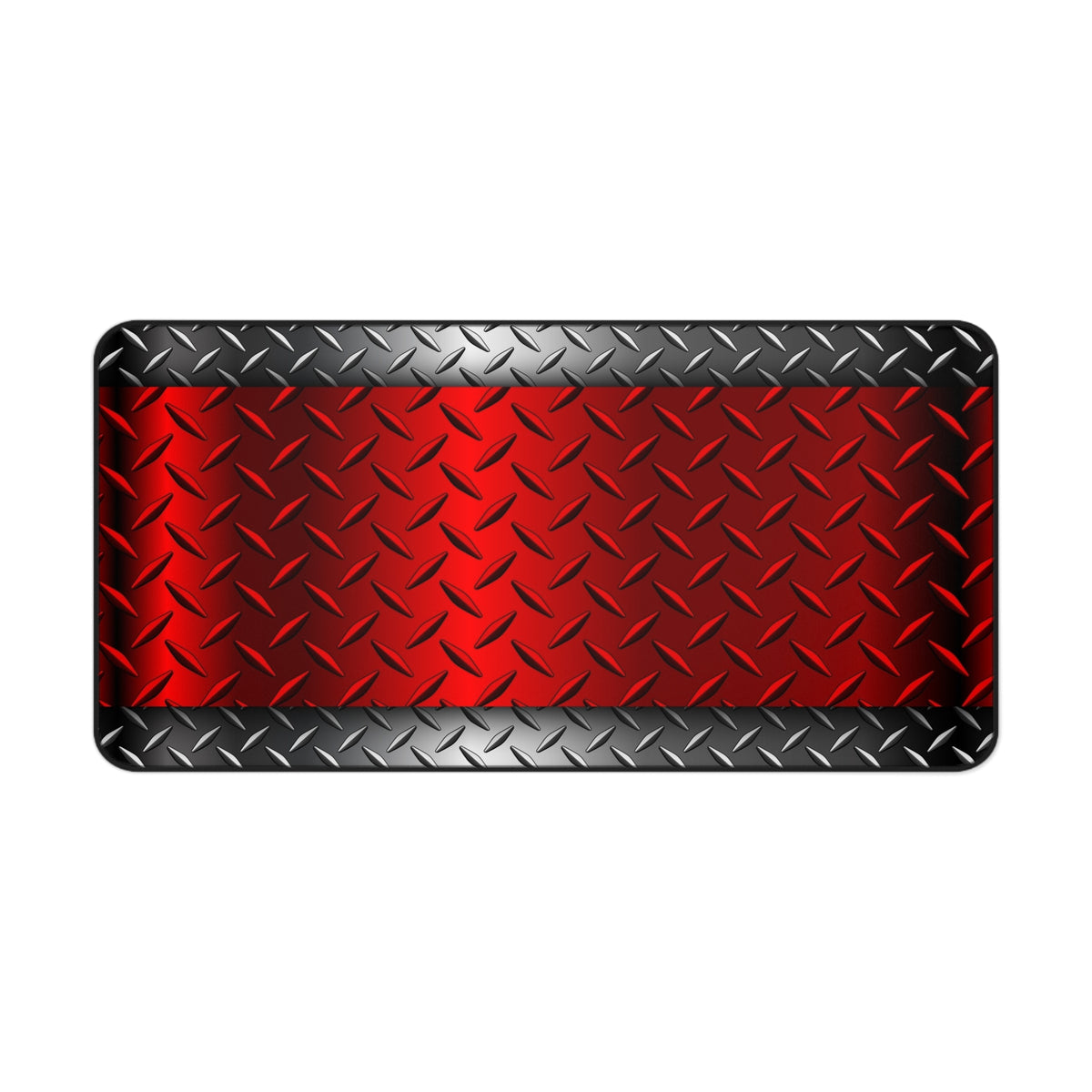 Red Steel Desk Mat