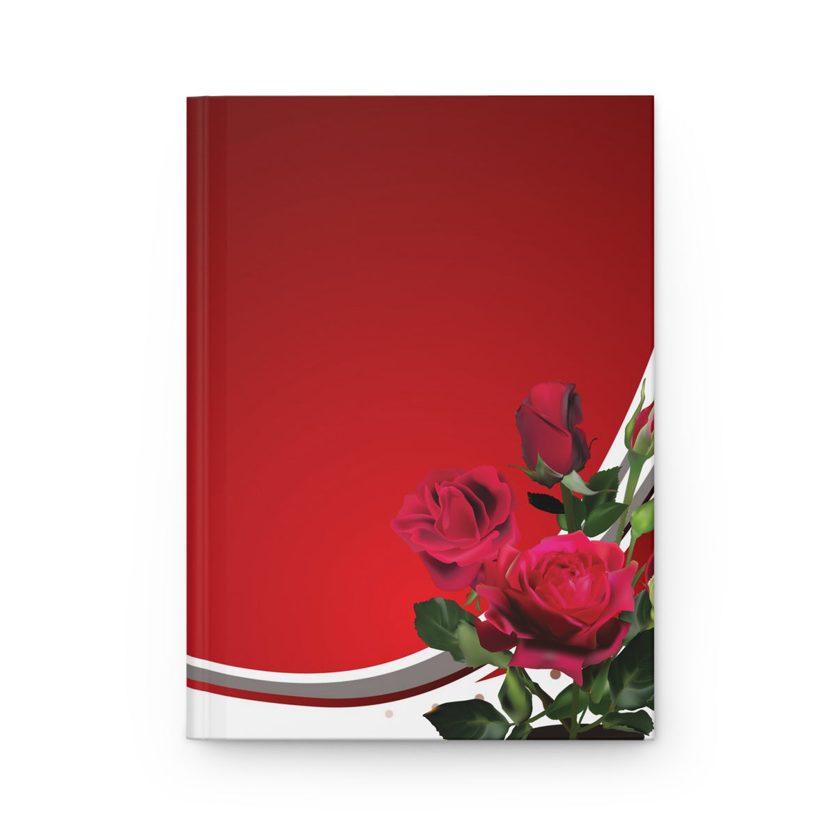 Red Floral Hardcover Journal