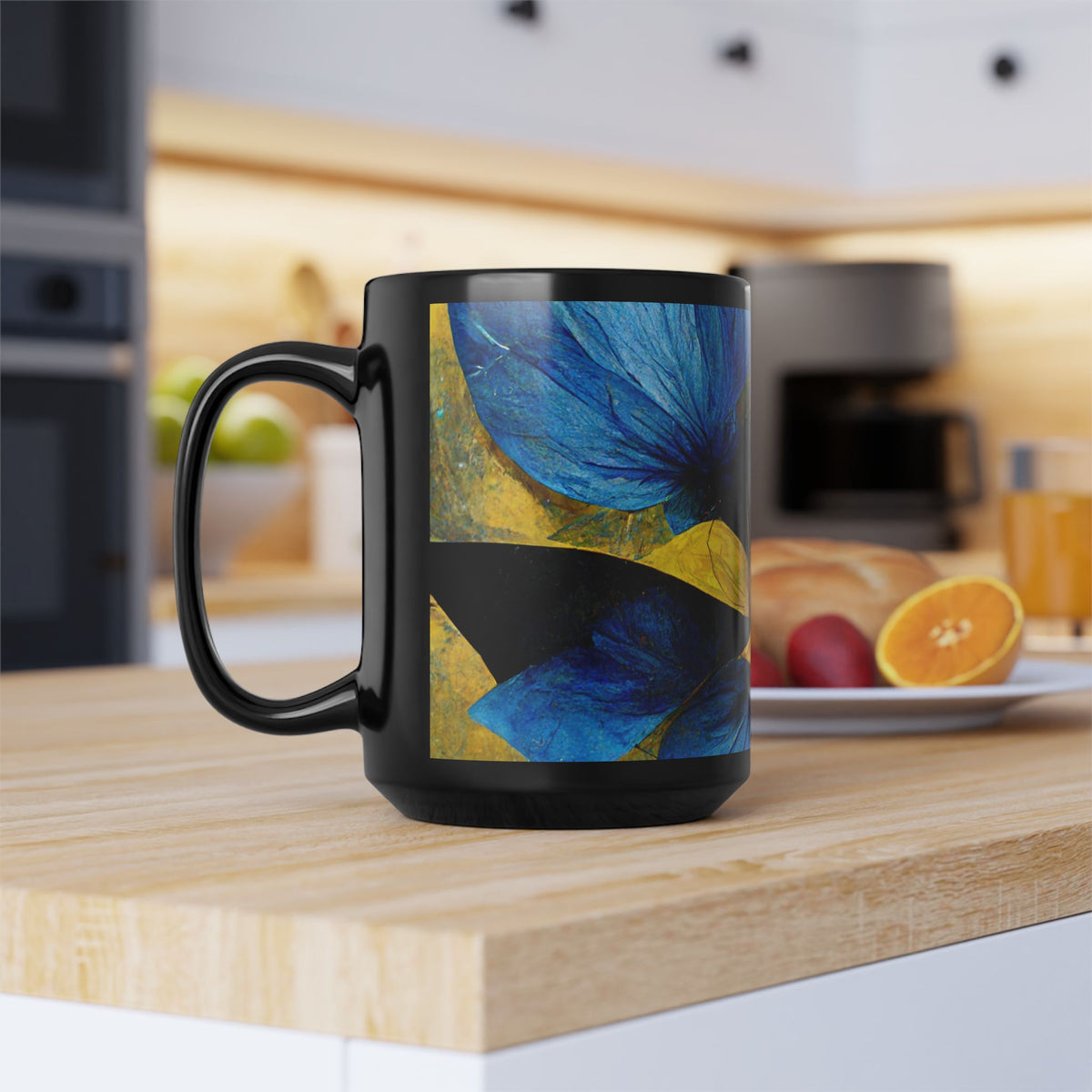 Morning Glory Black Mug (11oz, 15oz)