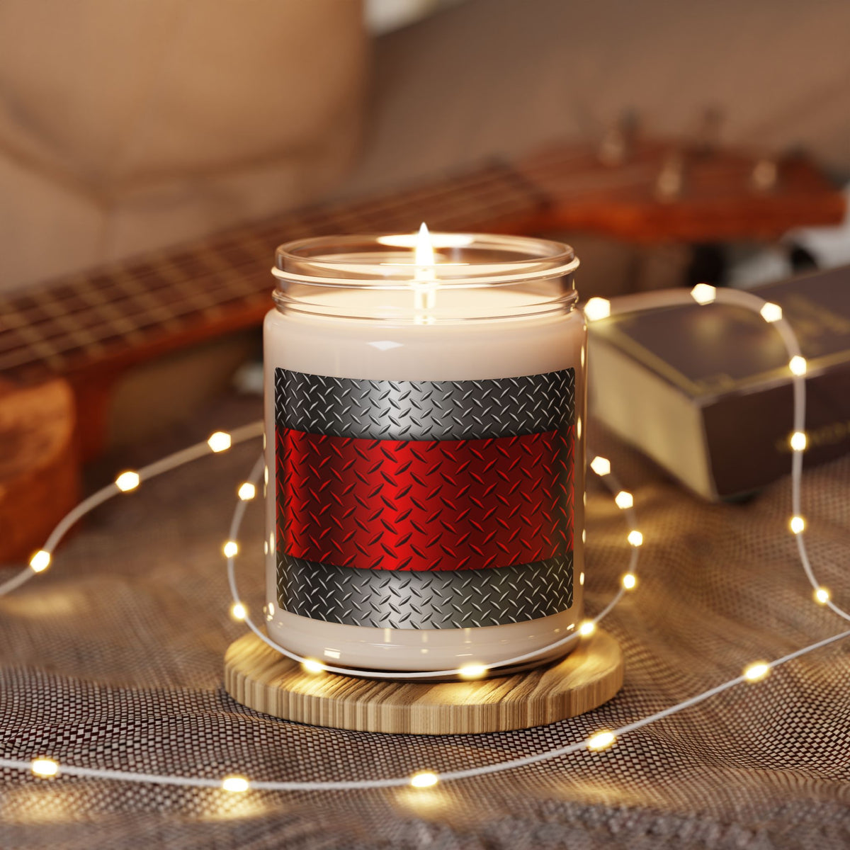 Red Steel Scented Soy Candle, 9oz