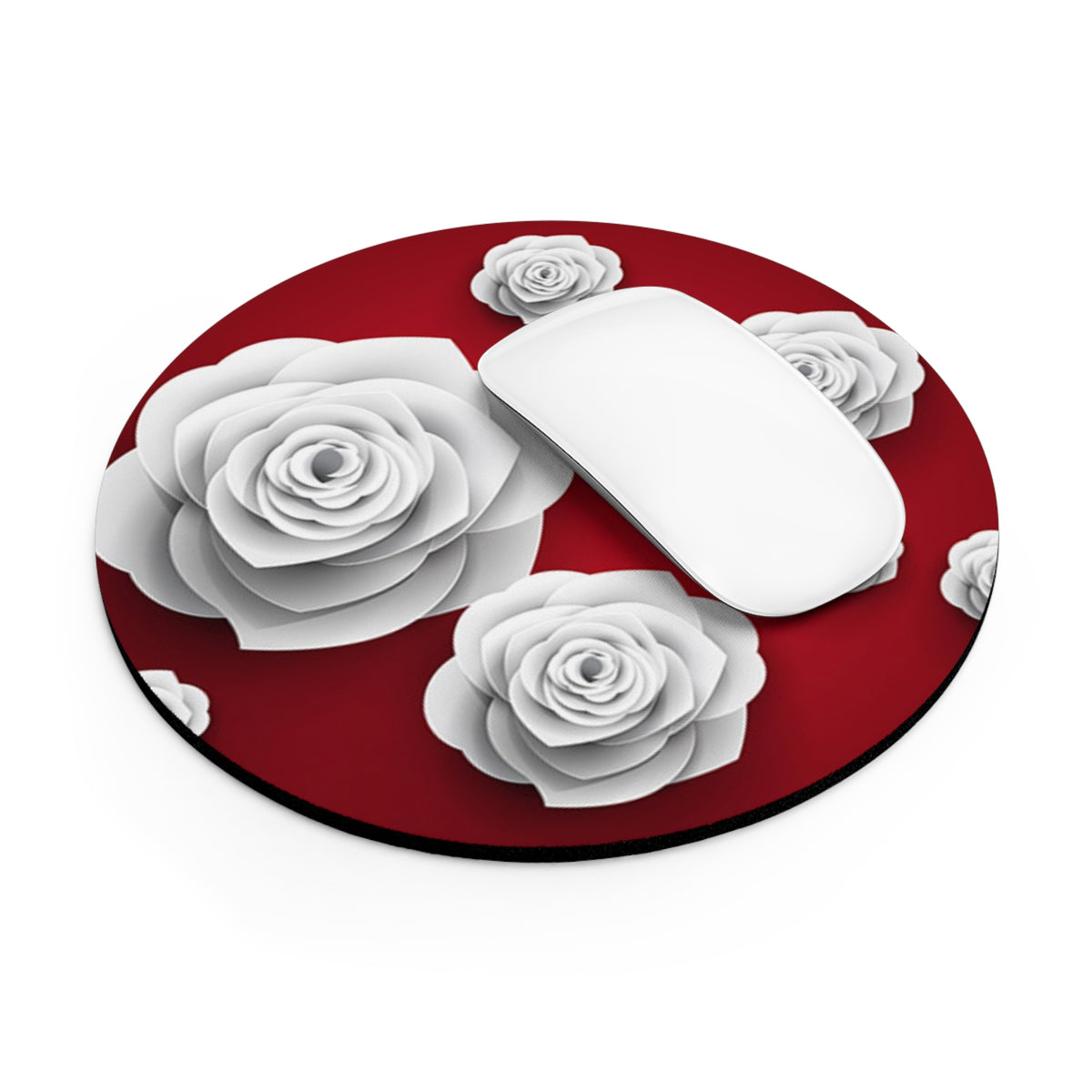 Crimson Blooms Mouse Pad