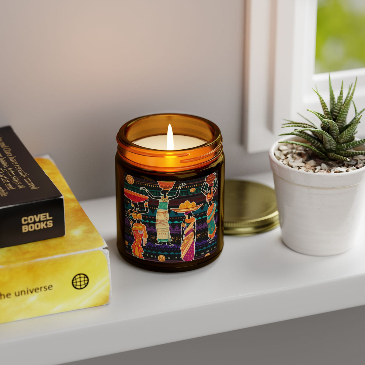 African Grace Scented Coconut Apricot Candles (4oz, 9oz)