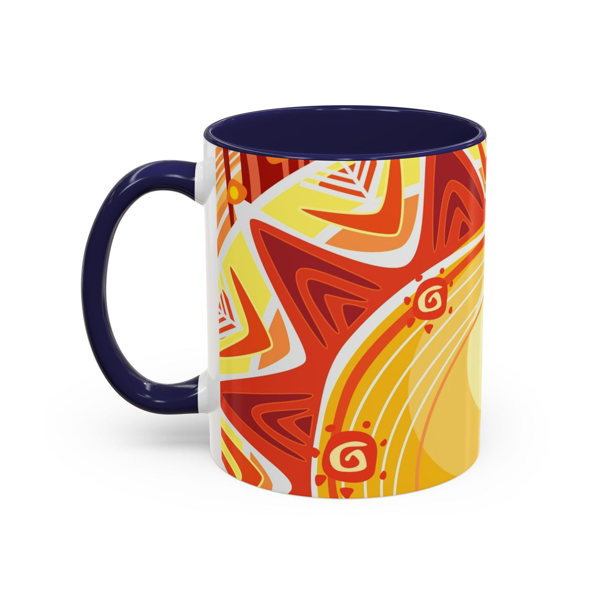 African Sun Goddess- Accent Coffee Mug — Colorful Tribal Art 11/15oz