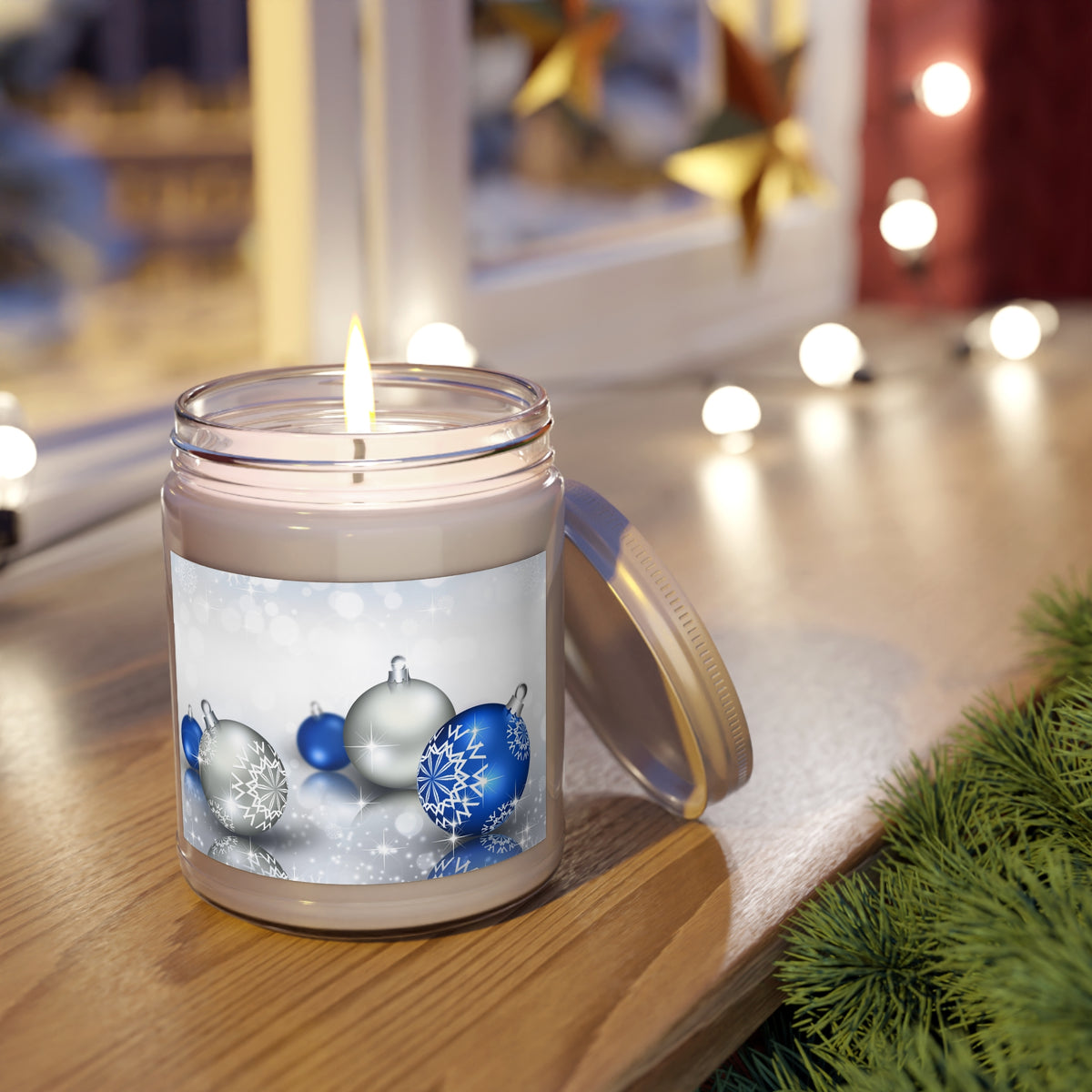 Silver & Blue Bells Scented Candles, 9oz