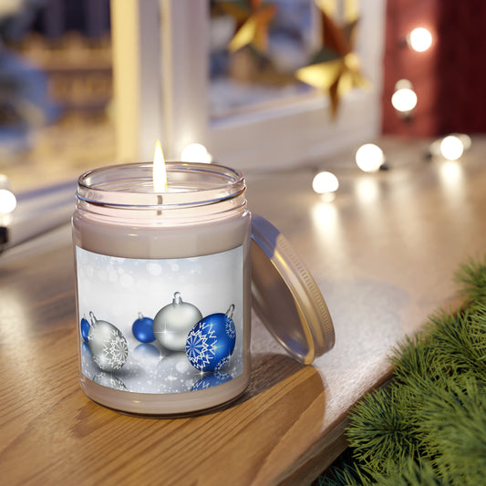 Silver & Blue Bells Scented Candles, 9oz