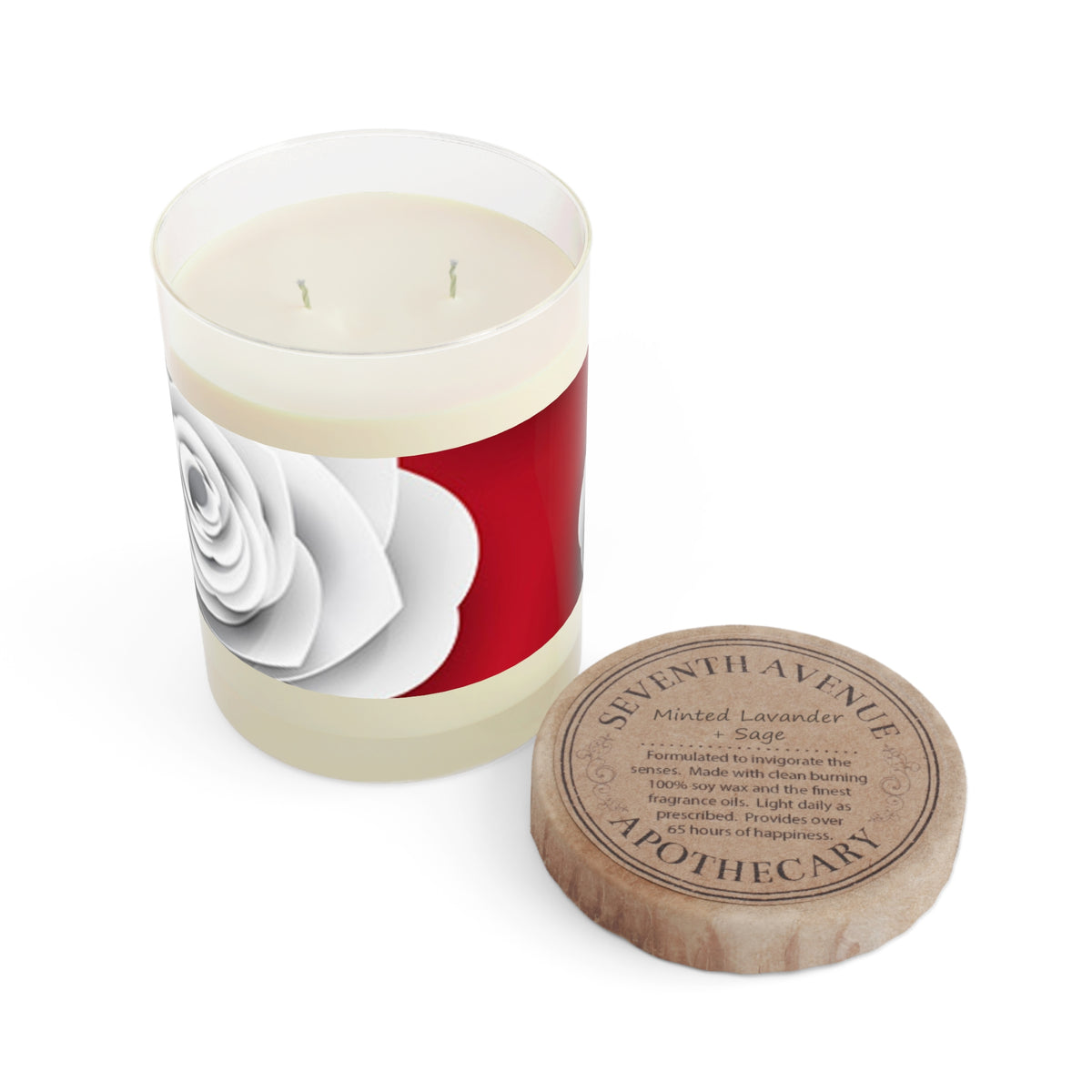 Crimson Blooms Scented Candle - Full Glass, 11oz