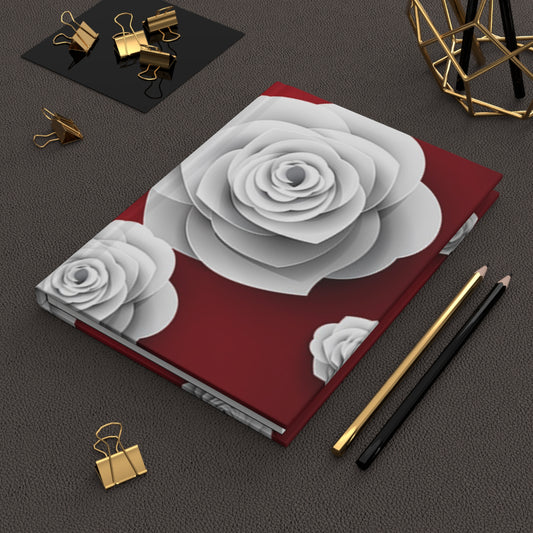 Crimson Blooms Hardcover Journal