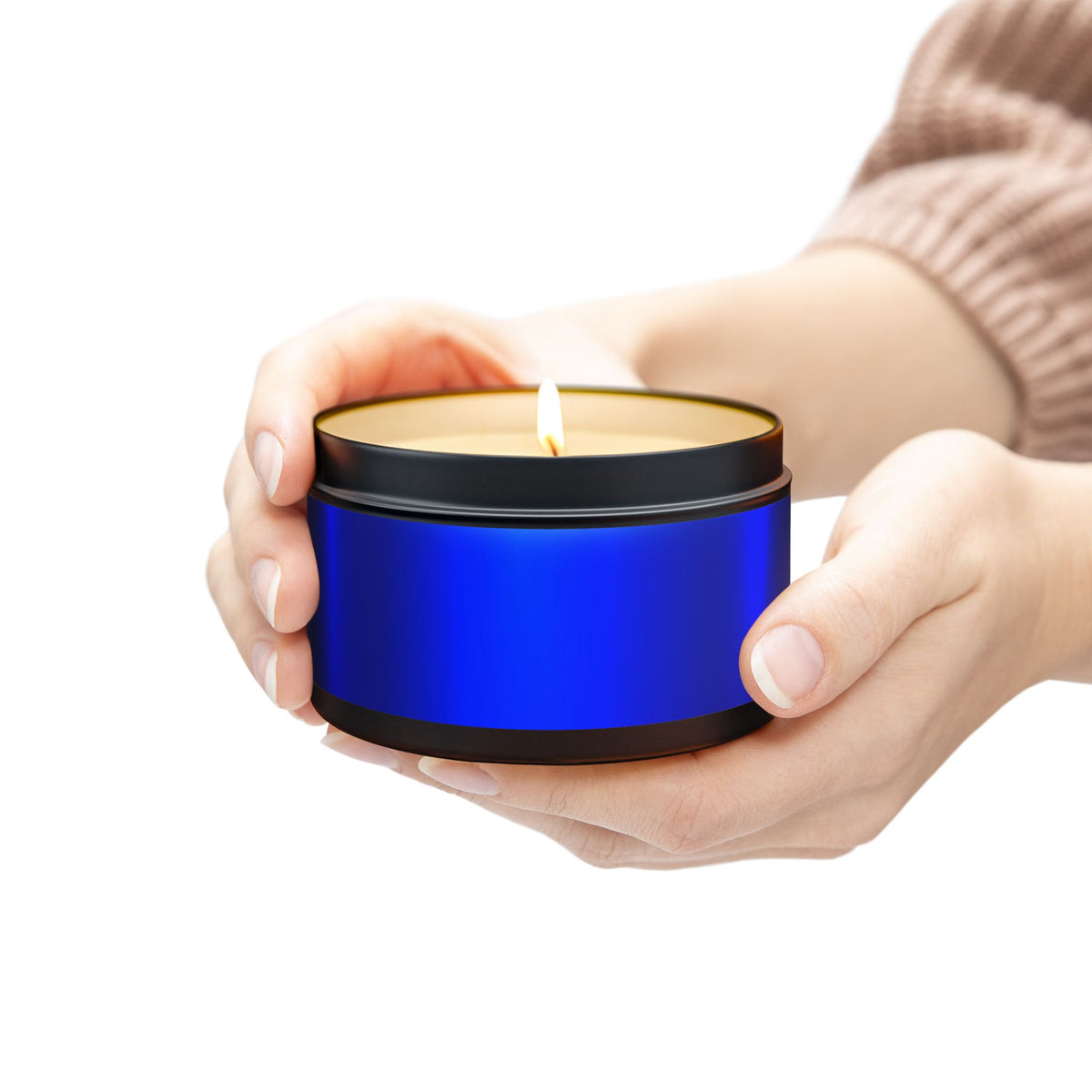 Blue Steel Tin Candles