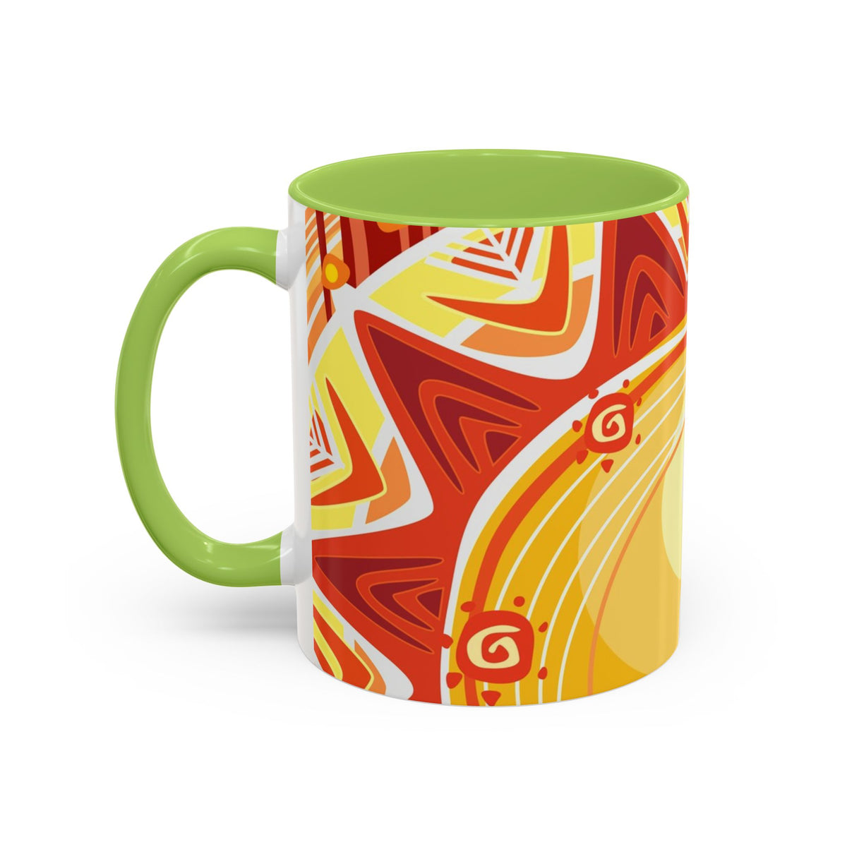 African Sun Goddess- Accent Coffee Mug — Colorful Tribal Art 11/15oz