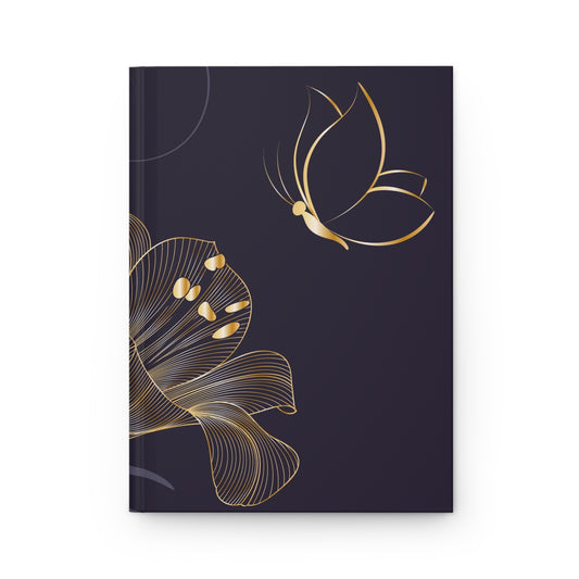 Golden Flutter Hardcover Journal